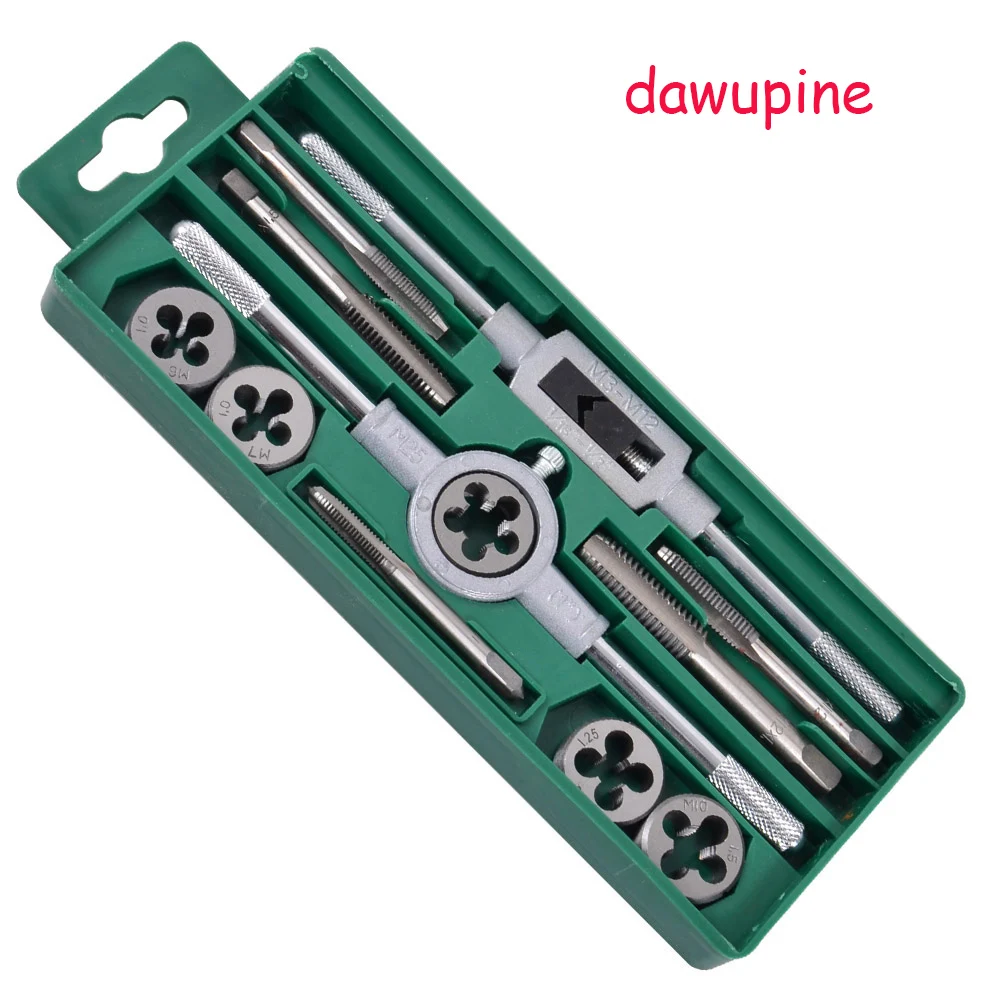 dawupine 12PCS Tap Die Set M3~M12 Straight Flute Hand Tap wrench Die wrench Holder Car Motorcycle Maintenance Tap Die Tools Kit
dawupine 12PCS Tap Die Set M3~M12 Straight Flute Hand Tap wrench Die wrench Holder Car Motorcycle Maintenance Tap Die Tools Kit