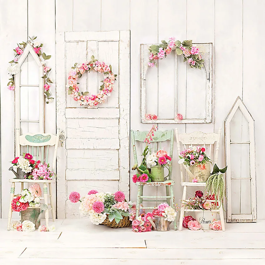 Backdrop Balcony Bright Flowers Wreath Basket Chairs Wood Wall Background Photo Studio Photobooth Photography Backdrops
Backdrop Balcony Bright Flowers Wreath Basket Chairs Wood Wall Background Photo Studio Photobooth Photography Backdrops
