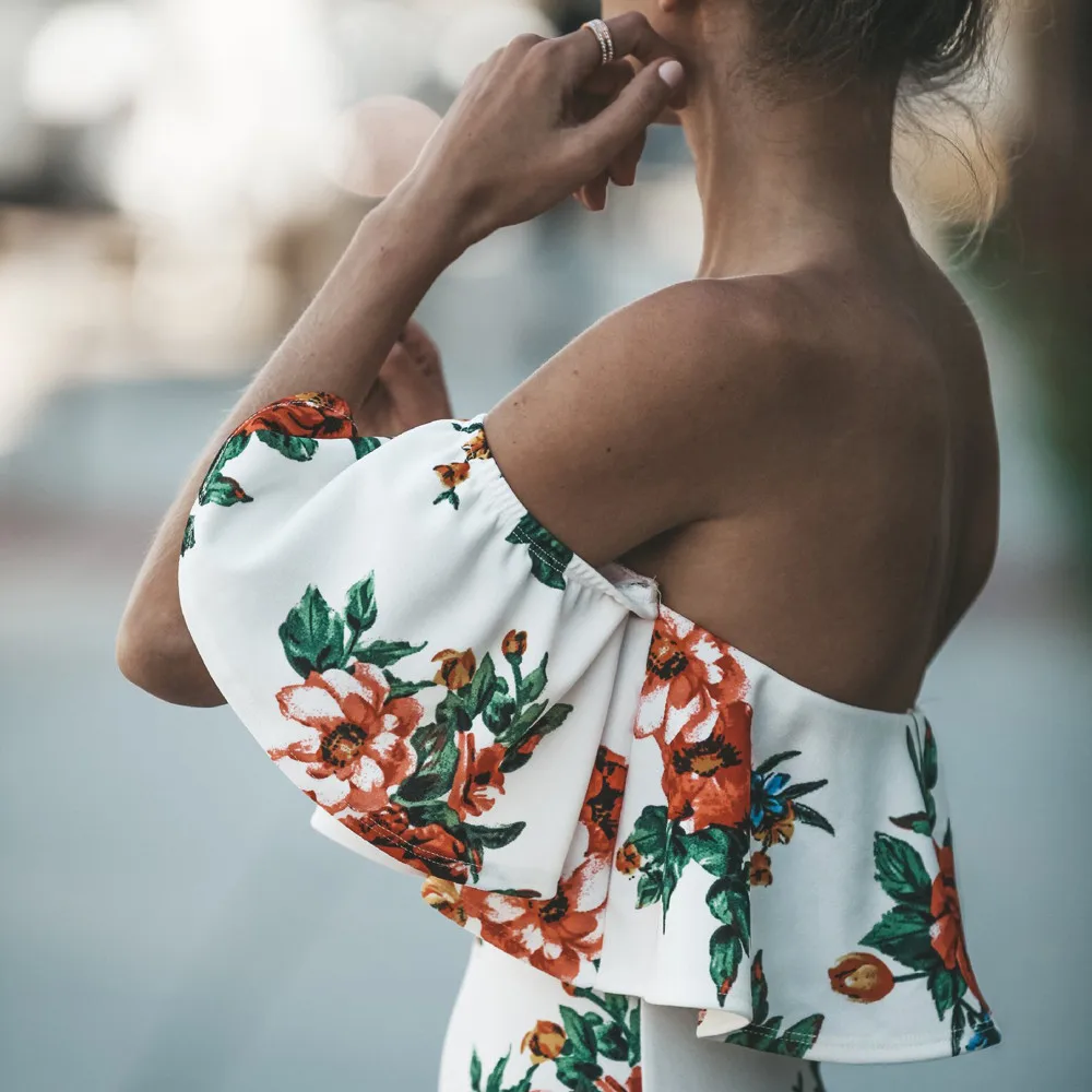 Women Dress Summer Skinny Sexy Dress Slash Neck Off The Shoulde Print Floral Fishtail Party Flare Ruffles Sheath Dress
Women Dress Summer Skinny Sexy Dress Slash Neck Off The Shoulde Print Floral Fishtail Party Flare Ruffles Sheath Dress