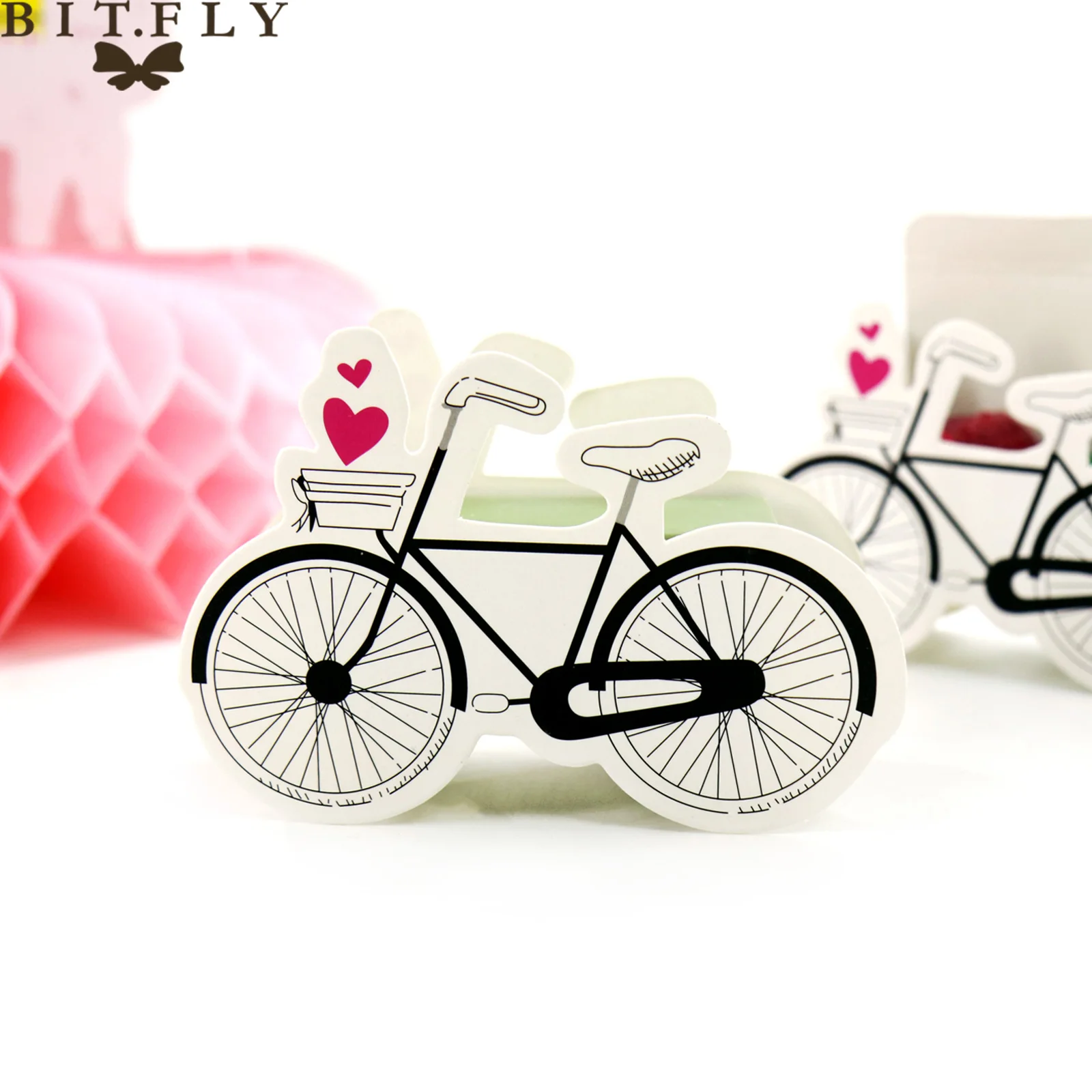 10pcs 10x6.5x3.5cm Cute Paper Bicycle Shape Candy Box Chocolate Gift Box For Baby Shower Birthday Wedding Event Party Supply
10pcs 10x6.5x3.5cm Cute Paper Bicycle Shape Candy Box Chocolate Gift Box For Baby Shower Birthday Wedding Event Party Supply
