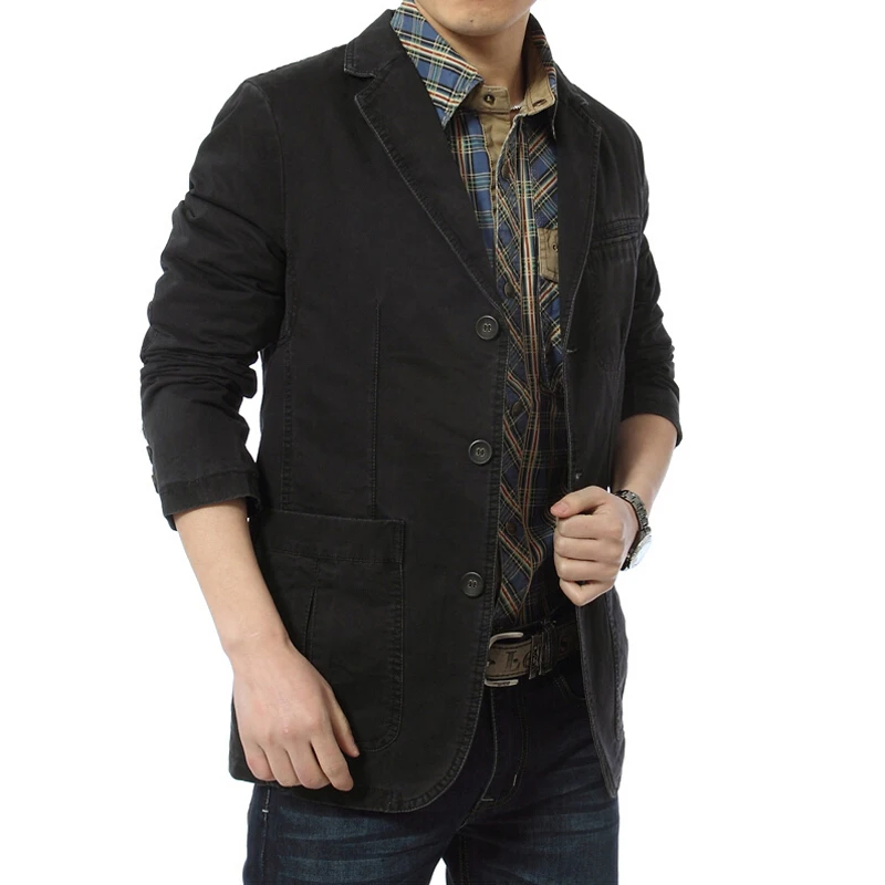 Blazer men Casual Suit Cotton Denim Parka Men's slim fit Jackets Army Green Khaki Large Size XXXL XXXXL Coat Brand clothing
Blazer men Casual Suit Cotton Denim Parka Men's slim fit Jackets Army Green Khaki Large Size XXXL XXXXL Coat Brand clothing