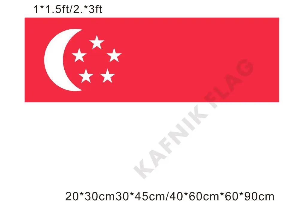 KAFNIK,free shipping 20*30cm/30*45cm/40*60cm/60*90cm small flags Singapore national Banner for Countries World Event Decorative
KAFNIK,free shipping 20*30cm/30*45cm/40*60cm/60*90cm small flags Singapore national Banner for Countries World Event Decorative