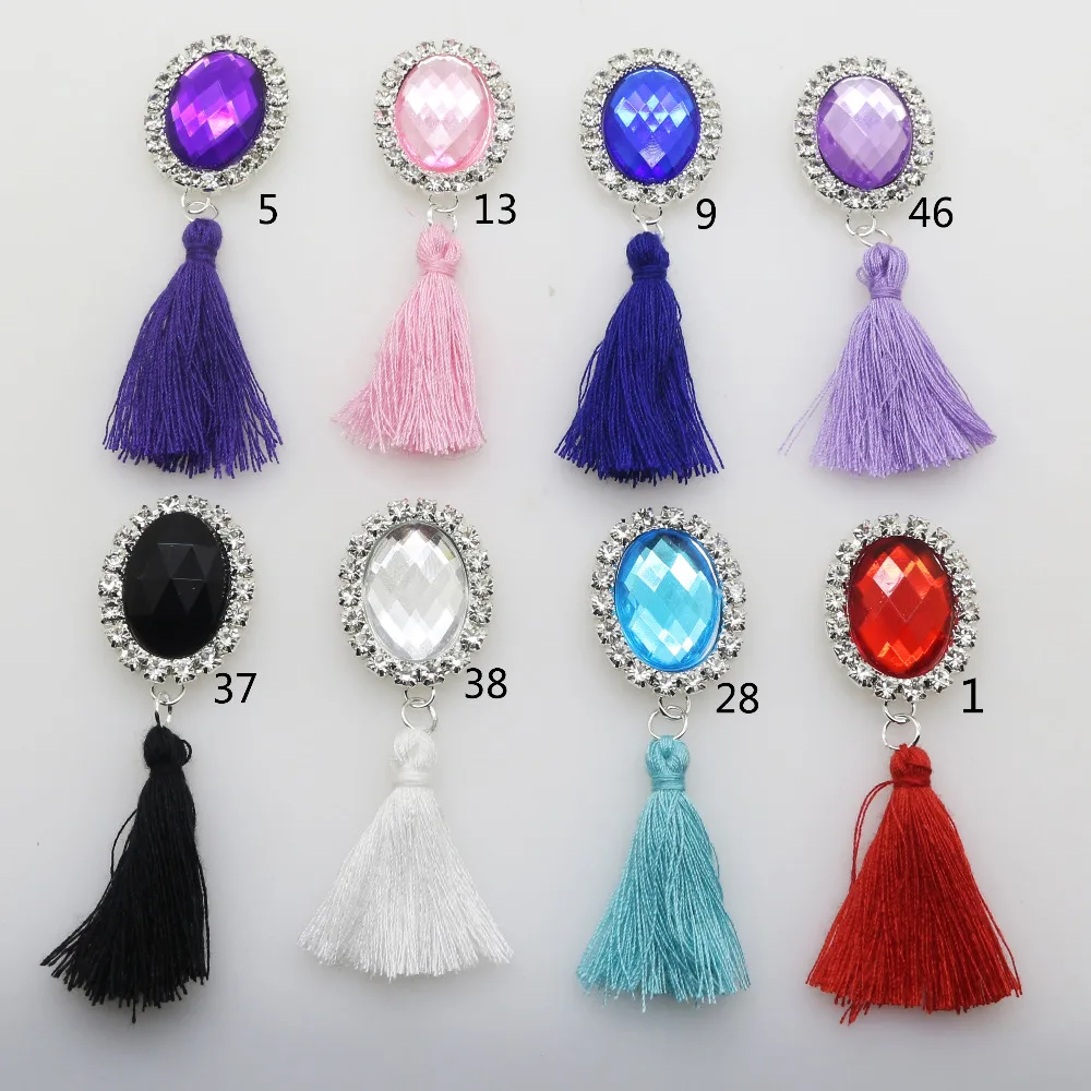 New 2018 10Pcs/Lot 20*25mm Tassel Flatback Brooch Buttons Diy Accessories Wedding party Handwork Button Decoration Mix Color
New 2018 10Pcs/Lot 20*25mm Tassel Flatback Brooch Buttons Diy Accessories Wedding party Handwork Button Decoration Mix Color