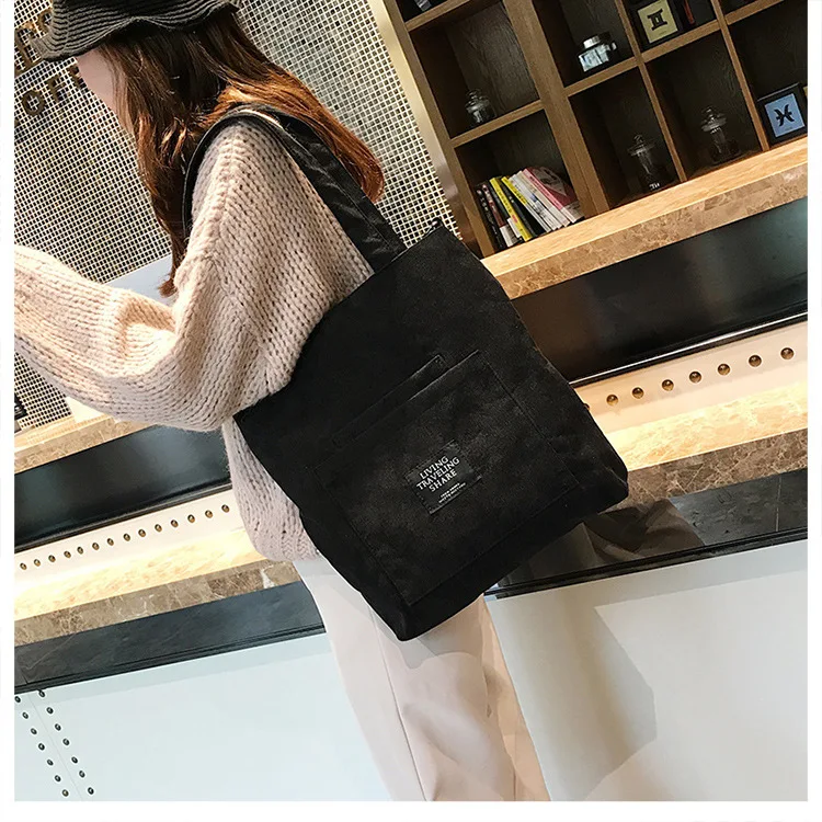 Women Corduroy Zipper Shoulder Bag Cotton Canvas Handbag Casual Tote Female Eco Crossbody Bag Ladies Vintage Messenger Bags
Women Corduroy Zipper Shoulder Bag Cotton Canvas Handbag Casual Tote Female Eco Crossbody Bag Ladies Vintage Messenger Bags