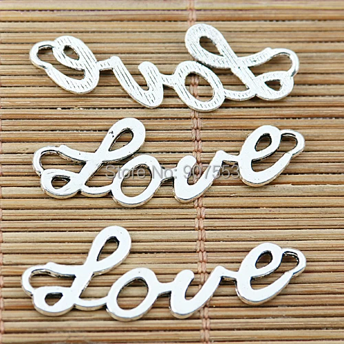 32pcs tibetan silver tone Love link connector EF1929