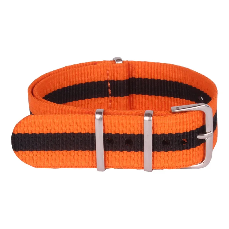 Strong 20 mm Stripes Orange/Black Nato Woven Fiber watchband 20mm Nylon Watch Bracelet Strap Wristwatch Band Buckle Cheap fabric
Strong 20 mm Stripes Orange/Black Nato Woven Fiber watchband 20mm Nylon Watch Bracelet Strap Wristwatch Band Buckle Cheap fabric