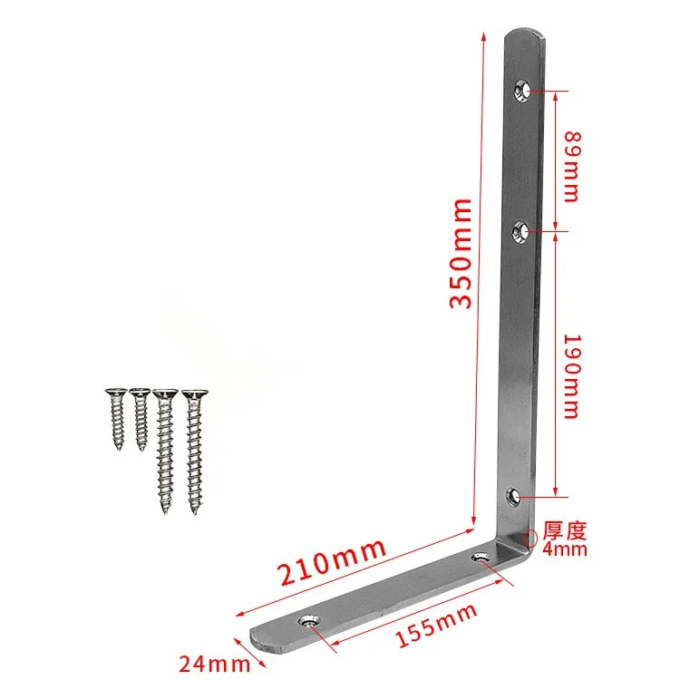 Buy Customized Wall Stainless Steel L Shaped Metal Right Angle Table Shelf Bracket, 350mm (arm 1) X210mm (arm 2) X24mm (width)
Buy Customized Wall Stainless Steel L Shaped Metal Right Angle Table Shelf Bracket, 350mm (arm 1) X210mm (arm 2) X24mm (width)