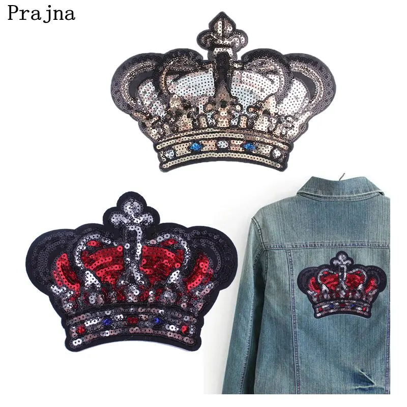 Prajna Queen Crown Patches Sequins Patch Golden Big Size T-shirts Cartoon Decoration For Clothes DIY Iron On Patches Applique
Prajna Queen Crown Patches Sequins Patch Golden Big Size T-shirts Cartoon Decoration For Clothes DIY Iron On Patches Applique