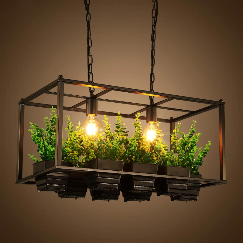 Nordic retro personalized plant black iron metal box pendant light shop bar restaurant lamp
Nordic retro personalized plant black iron metal box pendant light shop bar restaurant lamp