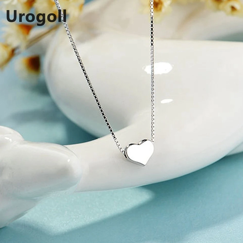 Brand New Silver Heart Necklaces For Women Box Chain Heart Shape Pendant & Necklace Gift OL Style Simple Choker Necklace Gifts
Brand New Silver Heart Necklaces For Women Box Chain Heart Shape Pendant & Necklace Gift OL Style Simple Choker Necklace Gifts