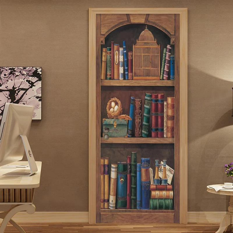Self-Adhesive Door Sticker European Style Retro 3D Bookshelf Oil Painting Wallpaper Living Room Study Room Home Decor 3D Sticker
Self-Adhesive Door Sticker European Style Retro 3D Bookshelf Oil Painting Wallpaper Living Room Study Room Home Decor 3D Sticker