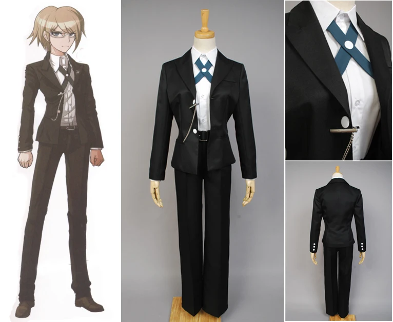 

Униформа Byakuya Togami из аниме «Danganronpa: Trigger Happy Havoc», Мужское пальто и штаны, костюмы для косплея на Хэллоуин для мужчин на заказ