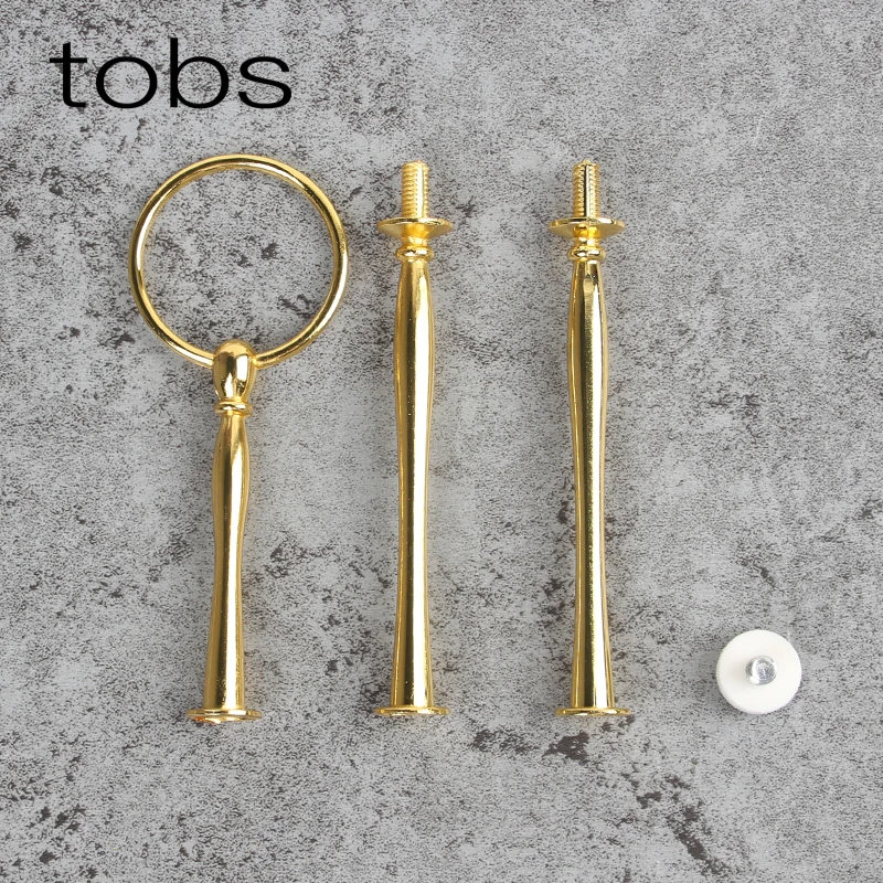 3 слойное Золотое круглое кольцо дизайн подставка для торта капкейка держатель