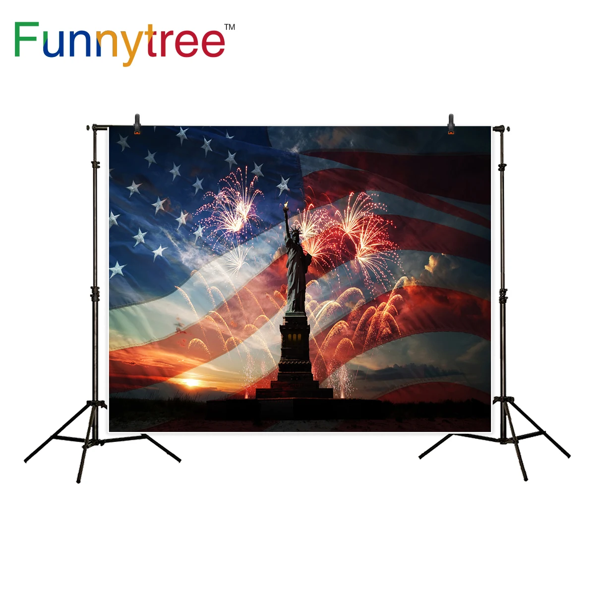 Фон Funnytree для фотосъемки с изображением американского Дня независимости, статуи Свободы, фейерверка, флага, праздничный фон для фотостудии
Фон Funnytree для фотосъемки с изображением американского Дня независимости, статуи Свободы, фейерверка, флага, праздничный фон для фотостудии