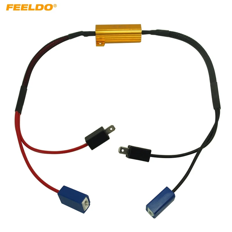 

FEELDO 4Pcs H1/H3 LED Fog Light DRL Driving Light Canbus 50W Load Resistor Wiring Canceller Canbus ERROR FREE Decoders Wirings