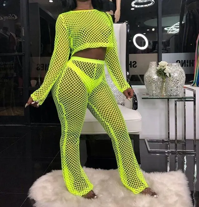 BKLD Women Sexy Sheer Mesh Two Piece Set Long Sleeve Crop Tops And Pants Sets Bodycon Nightclub Party Summer Outfits 2019 New
BKLD Women Sexy Sheer Mesh Two Piece Set Long Sleeve Crop Tops And Pants Sets Bodycon Nightclub Party Summer Outfits 2019 New