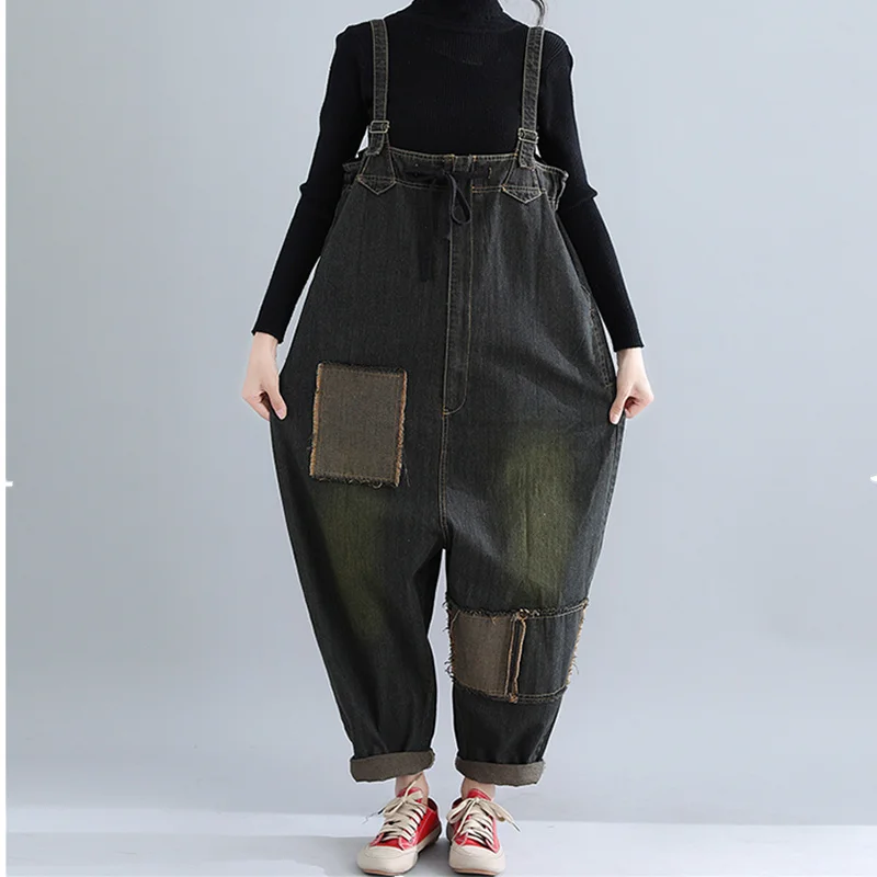 Plus Size Jeans Woman Vintage Autumn Winter Jumpsuits Patchwork Pockets Zip Design Black Jeans Mid Waist Denim Harem Pants
Plus Size Jeans Woman Vintage Autumn Winter Jumpsuits Patchwork Pockets Zip Design Black Jeans Mid Waist Denim Harem Pants