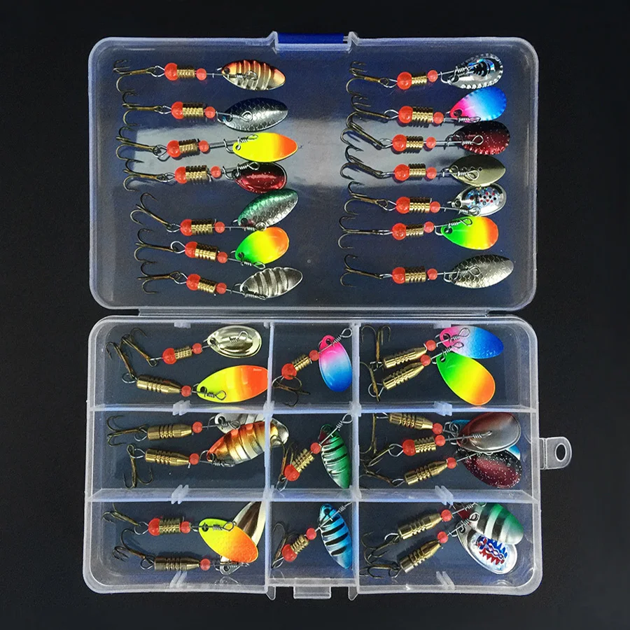 30/10pcs Mixed Fishing Lures Spoon Bait Set Metal Lure Kit Sequins Fishing Lures with Box Treble Hooks Fishing Tackle Hard Bait
30/10pcs Mixed Fishing Lures Spoon Bait Set Metal Lure Kit Sequins Fishing Lures with Box Treble Hooks Fishing Tackle Hard Bait