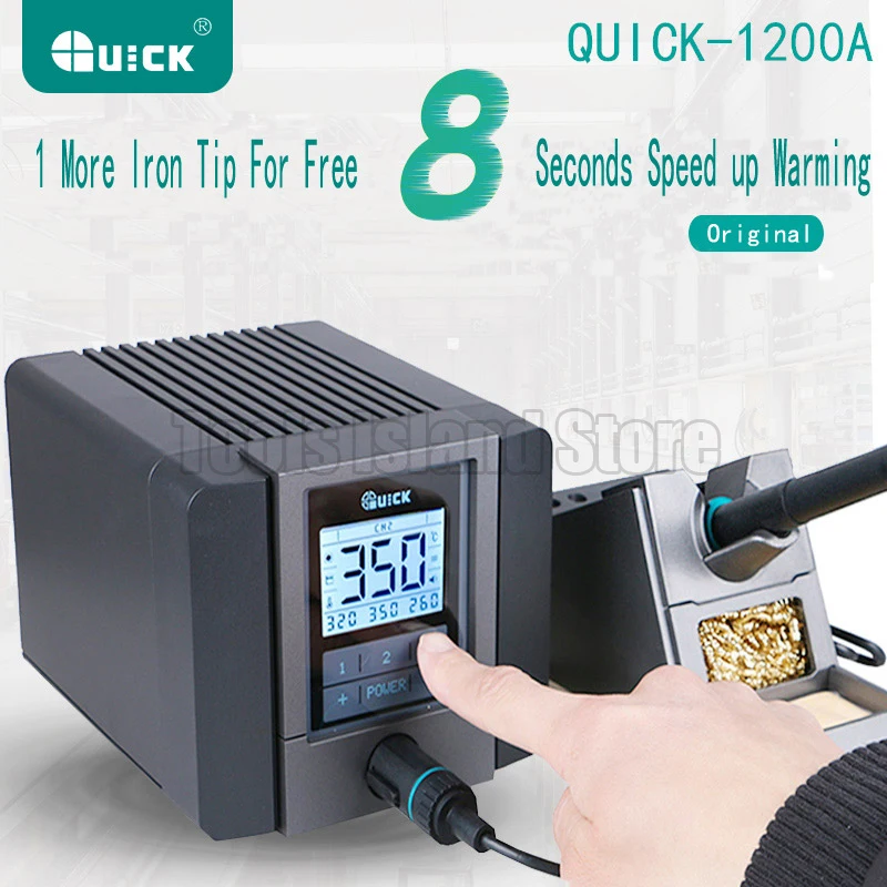 QUICK TS1200A Best Quality lead-free soldering station electric iron 120W anti-static soldering 8 second fast heating Welding
QUICK TS1200A Best Quality lead-free soldering station electric iron 120W anti-static soldering 8 second fast heating Welding