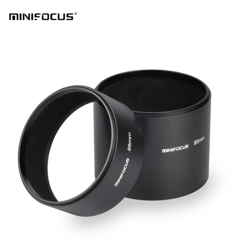 Металлическая бленда для объектива MINIFOCUS 95 мм с резьбой фильтра | Отзывы и видеообзор