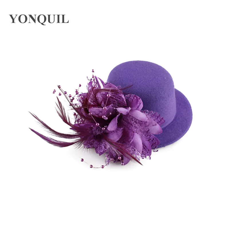 Purple Feather Silk Flower Felt Fabric Fashion Black Fascinator Red Cocktail Hat Millinery Handmade Whole Sale And Retail MYQ071
Purple Feather Silk Flower Felt Fabric Fashion Black Fascinator Red Cocktail Hat Millinery Handmade Whole Sale And Retail MYQ071