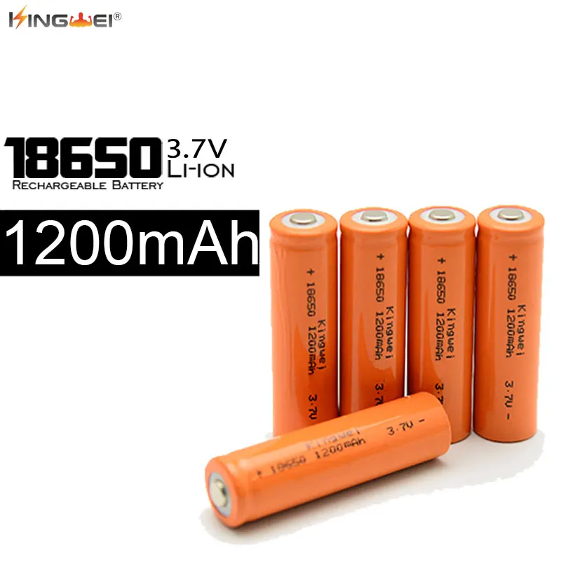 100% Оригинальная литий ионная аккумуляторная батарея KingWei Orange 1200 мАч 18650 3