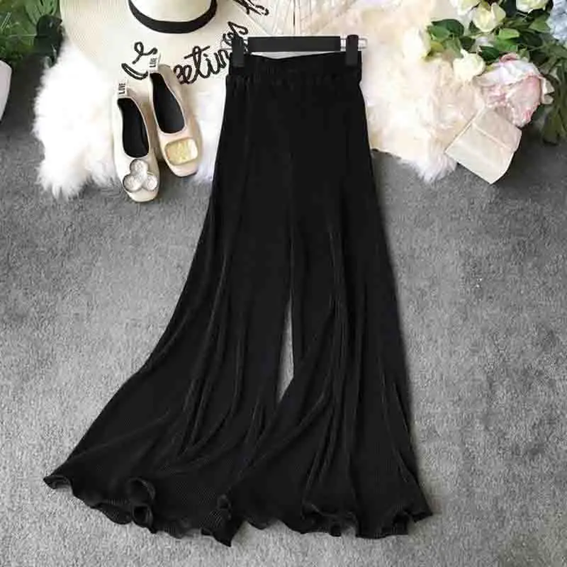 2019 Spring Fashion Women Pants For Ladies korean High Waist Solid Big Flare pants Streetwear Casual Straight Plus Size Trousers
2019 Spring Fashion Women Pants For Ladies korean High Waist Solid Big Flare pants Streetwear Casual Straight Plus Size Trousers