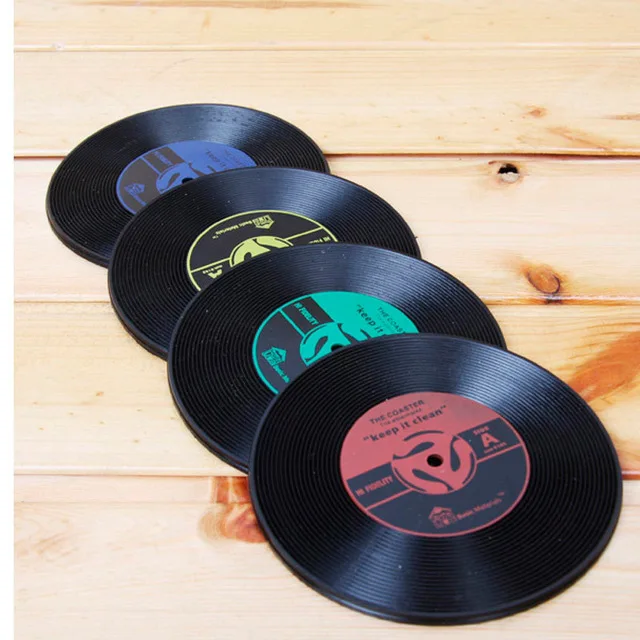 1 шт. мини CD записи подставки под напитки очки Пиво Виски Кофе вина Чай бар Coaster