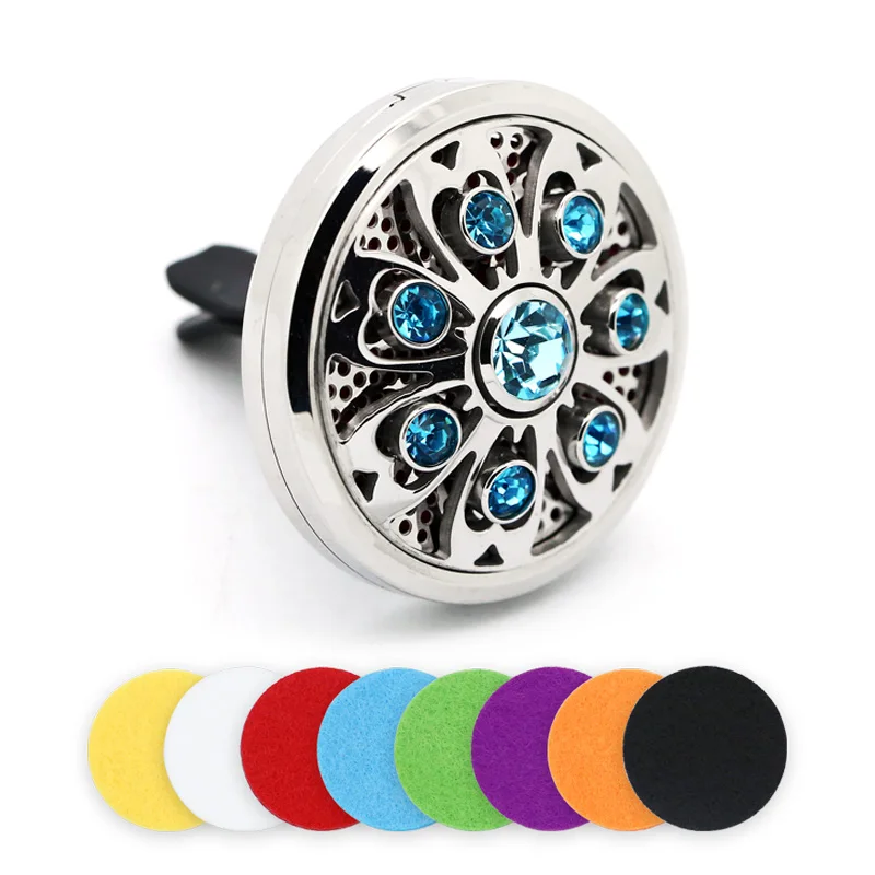 38MM Car Aromatherapy Locket Flower Magnetic Stainless Steel Crystal Car Diffuser Essential Oil Locket Perfume Vent Clip
38MM Car Aromatherapy Locket Flower Magnetic Stainless Steel Crystal Car Diffuser Essential Oil Locket Perfume Vent Clip