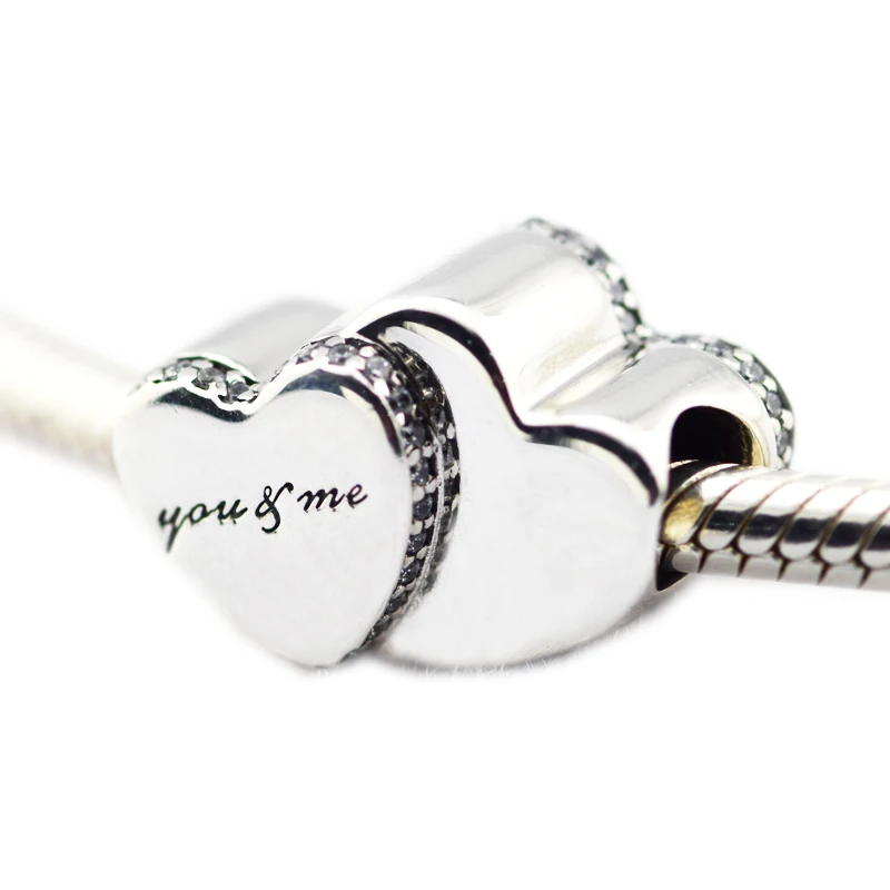 DIY Beads for Jewelry Making Sterling-Silver-Jewelry Two Hearts Charm Bead With clear CZ Charms Silver 925 Berloque Perles Women
DIY Beads for Jewelry Making Sterling-Silver-Jewelry Two Hearts Charm Bead With clear CZ Charms Silver 925 Berloque Perles Women