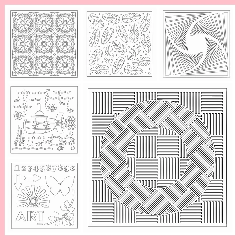 Flower Butterfly Submarine Plastic Stencil DIY Scrapbooking Card Album Making Stencil Embossing Embellishment New Stencil 2019
Flower Butterfly Submarine Plastic Stencil DIY Scrapbooking Card Album Making Stencil Embossing Embellishment New Stencil 2019
