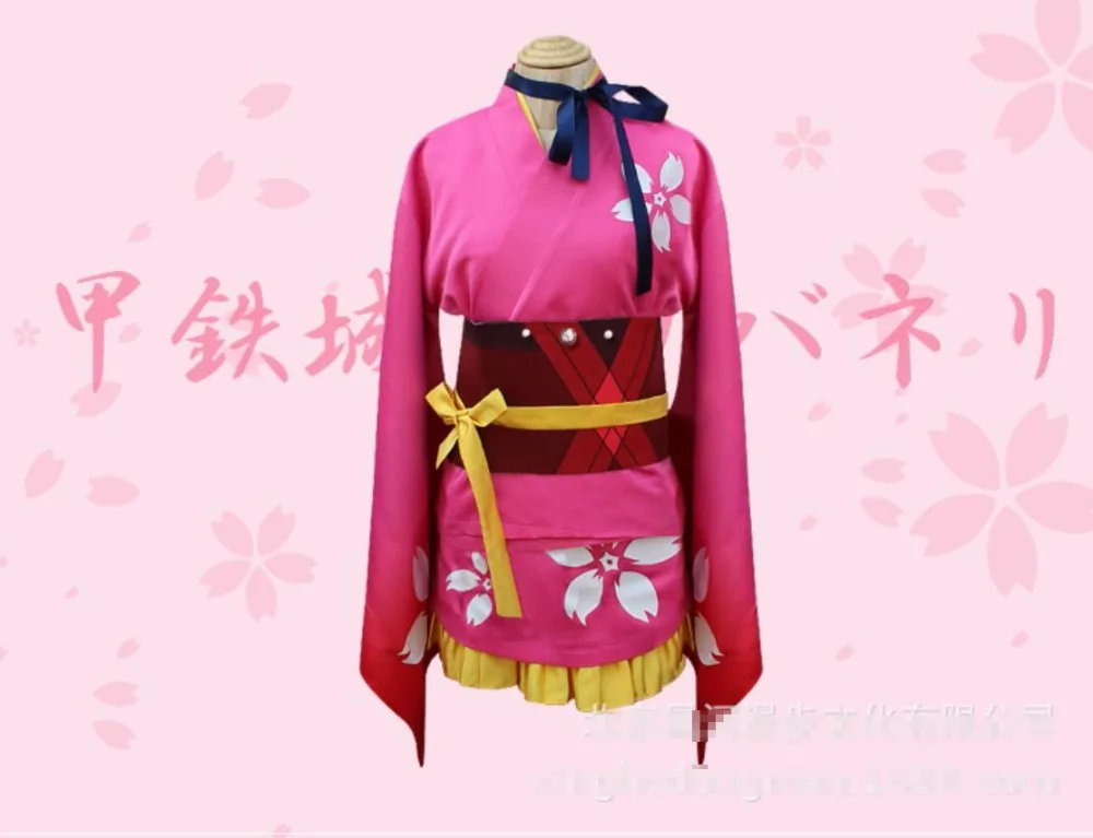 Халат Koutetsujou no Kabaneri cos mumei с героями мультфильмов японская милое кимоно платья в