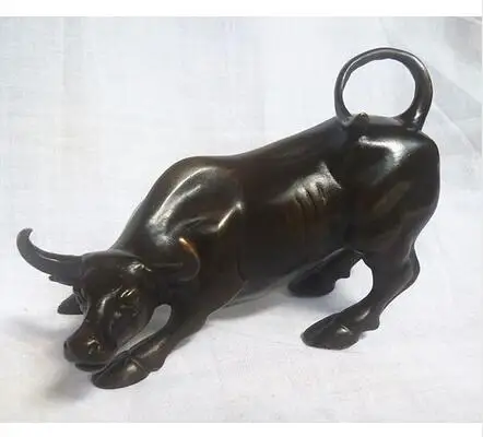 Copper Brass CHINESE crafts decoration Small Wall Street Bronze Fierce Bull OX Statue
Copper Brass CHINESE crafts decoration Small Wall Street Bronze Fierce Bull OX Statue