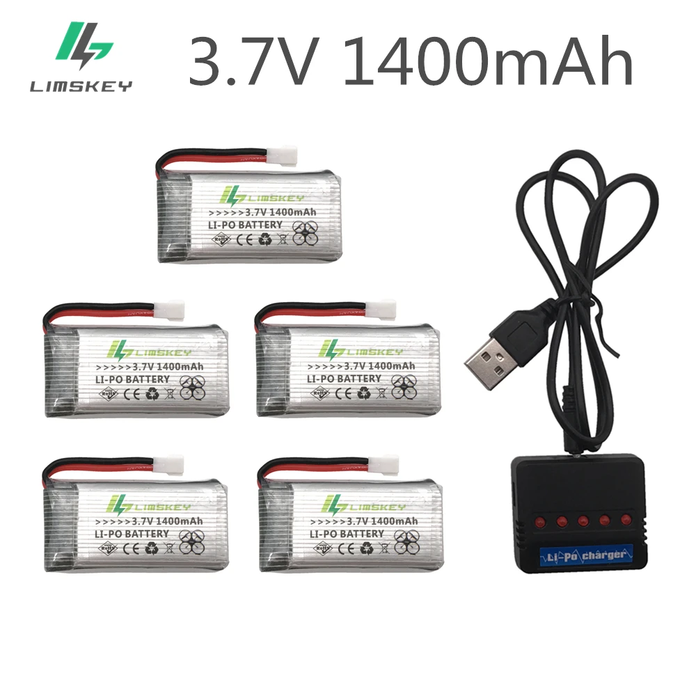 Аккумулятор Limskey 1400 мАч 3 7 в LiPo для SYMA X5SC X5SW X5HW X5UW аккумулятор с зарядным