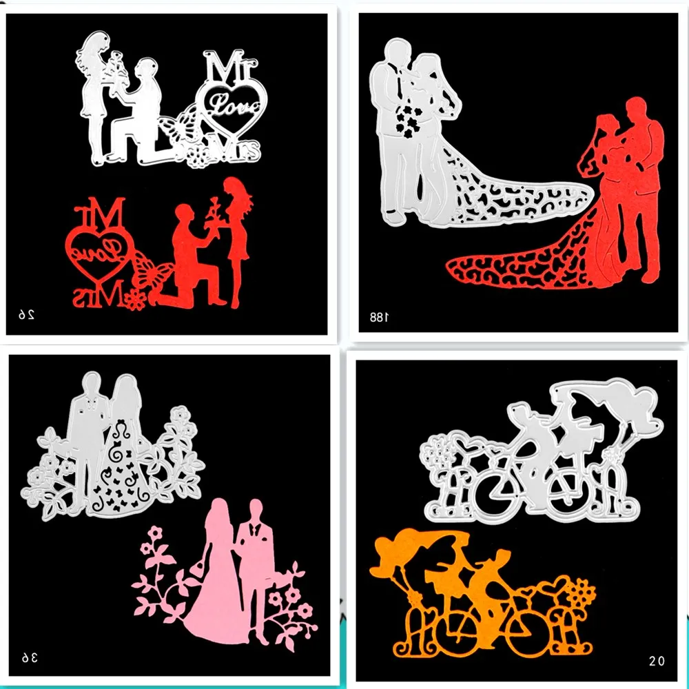 AZSG Beautiful bride cutting mold DIY decorative greeting card handmade metal mold.
AZSG Beautiful bride cutting mold DIY decorative greeting card handmade metal mold.