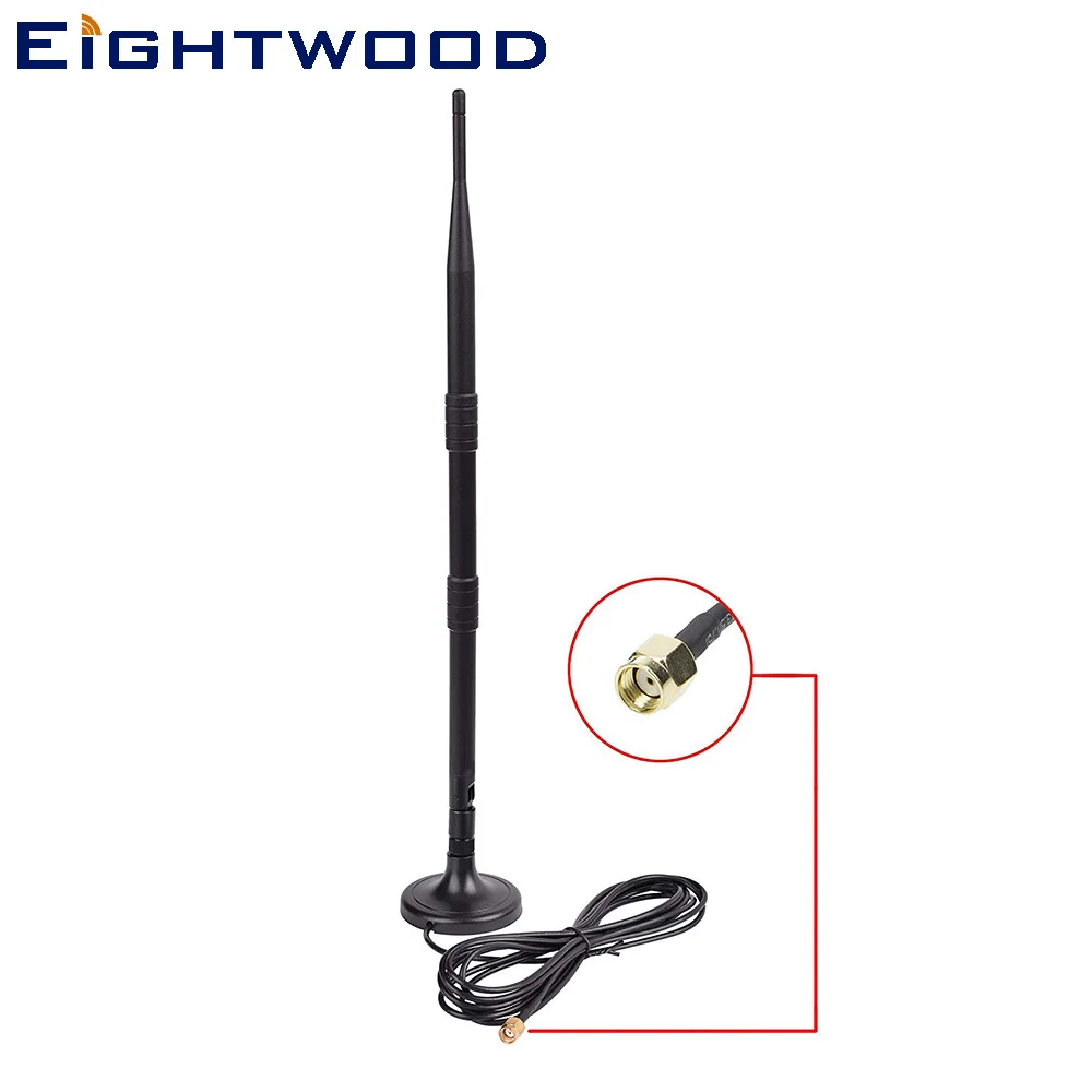 Eightwood RP-SMA 9dbi WiFi Booster Router Indoor Omni-directional Extender Antenna with Magnetic Stand Base &Amp 5ft Extension
Eightwood RP-SMA 9dbi WiFi Booster Router Indoor Omni-directional Extender Antenna with Magnetic Stand Base &Amp 5ft Extension