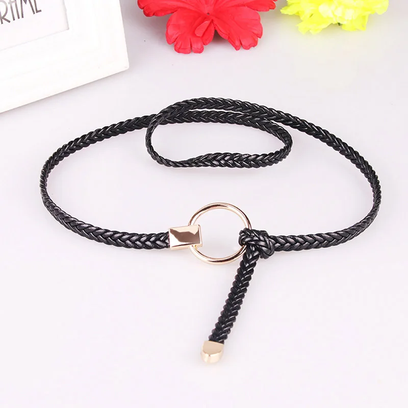 Best Sale Fashion Leather Knitted Braided Weaving Waist Round Buckle Belts For Women Dresses Circle Waist Rope Casual Belt
Best Sale Fashion Leather Knitted Braided Weaving Waist Round Buckle Belts For Women Dresses Circle Waist Rope Casual Belt