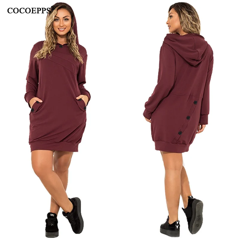 2019 New 5xl 6xl Women Dress Plus Size Casual Winter Dress Big Size Midi Short Dress Long Sleeve Solid Hooded Dress vestidos
2019 New 5xl 6xl Women Dress Plus Size Casual Winter Dress Big Size Midi Short Dress Long Sleeve Solid Hooded Dress vestidos