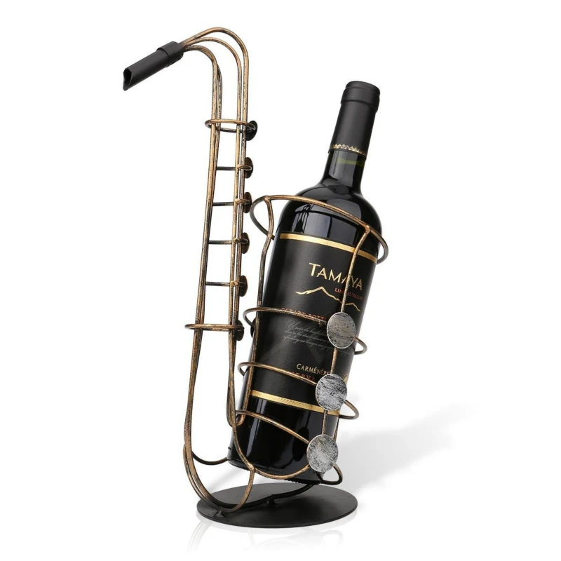 Metal Saxophone Wine Rack Wine Bottle Holder Creative Metal Decoration for Home
Metal Saxophone Wine Rack Wine Bottle Holder Creative Metal Decoration for Home