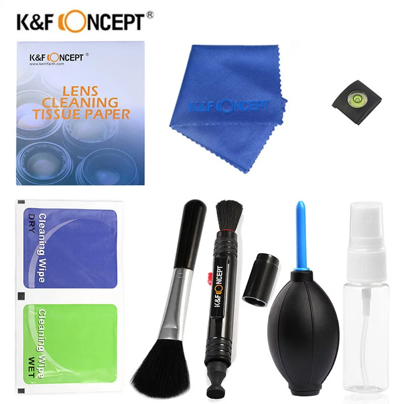 K & F CONCEPT 8 в 1 Набор для очистки объектива от пыли ручка щетка/безворсовые