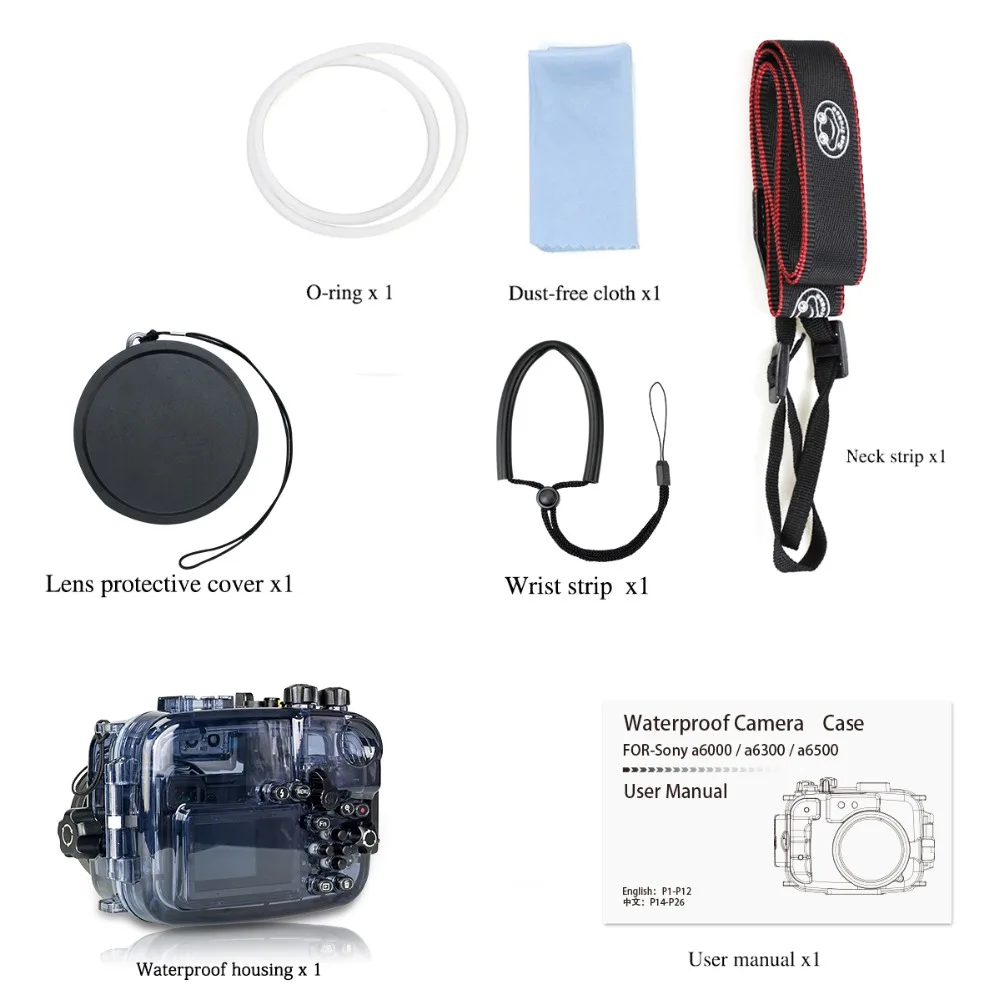 Seafrogs Waterproof Camera Housing 195ft/60M Underwater Diving Case Protective shell for Sony A6500 A6300 A6000 with handle grip
Seafrogs Waterproof Camera Housing 195ft/60M Underwater Diving Case Protective shell for Sony A6500 A6300 A6000 with handle grip