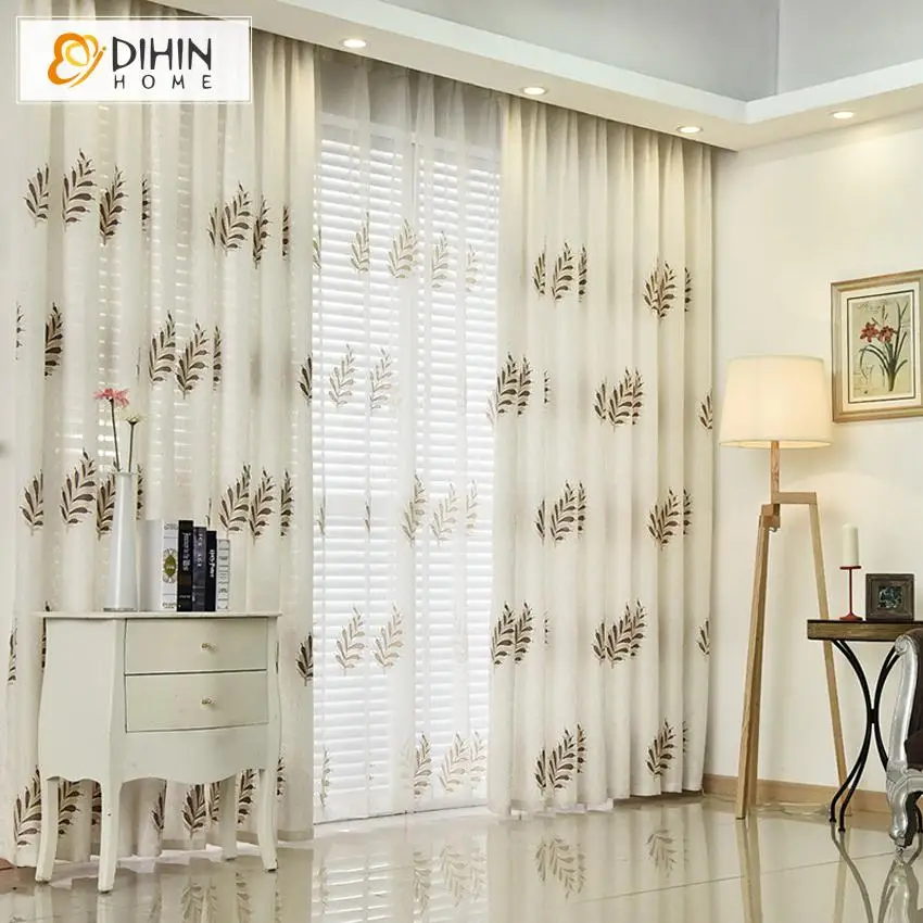 High Quality Cotton Linen Fabric Leaves Blackout Curtains For Living Room Customized 1 Panel
High Quality Cotton Linen Fabric Leaves Blackout Curtains For Living Room Customized 1 Panel