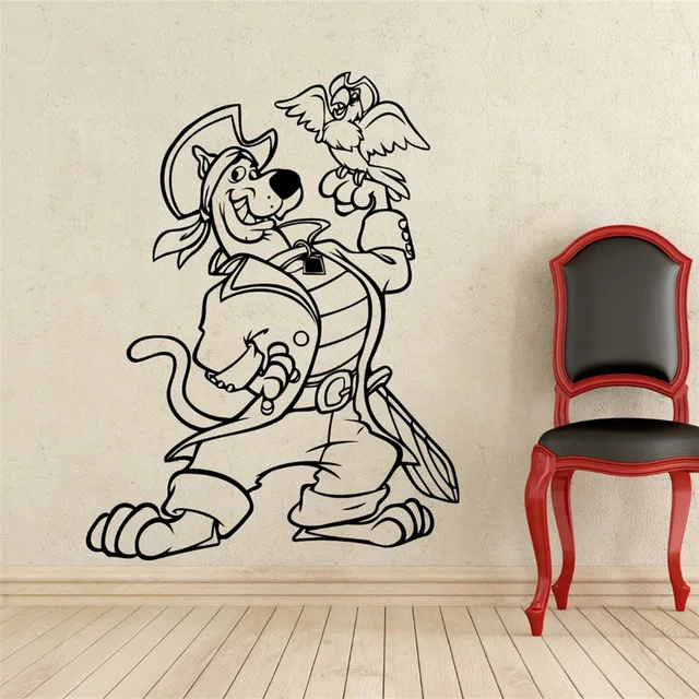 Scooby-Doo Wall Decal Scooby Doo Pirate with Parrot Vinyl Sticker Nursery home decoration Kids Room wall stickers
Scooby-Doo Wall Decal Scooby Doo Pirate with Parrot Vinyl Sticker Nursery home decoration Kids Room wall stickers