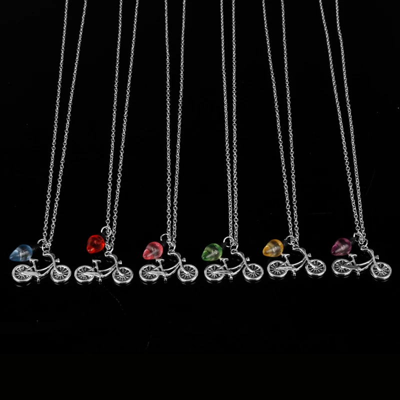 Creative Bicycle With Colorful Bulb Necklace for Women Men Pendant Choker Jewellery Necklaces for Teen Girls
Creative Bicycle With Colorful Bulb Necklace for Women Men Pendant Choker Jewellery Necklaces for Teen Girls