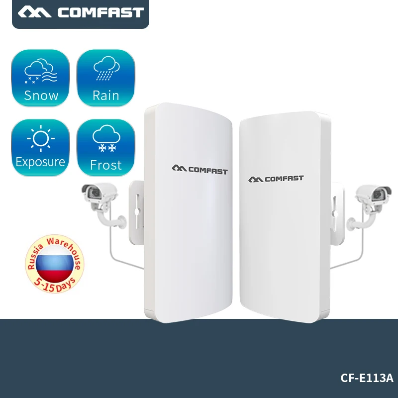 2 шт. COMFAST открытый WI-FI CPE 300 Мбит/с 5,8 ГГц мини Беспроводной мост AP Точка доступа 11dBi Wi-Fi антенны 802.11a/Nanostation
2 шт. COMFAST открытый WI-FI CPE 300 Мбит/с 5,8 ГГц мини Беспроводной мост AP Точка доступа 11dBi Wi-Fi антенны 802.11a/Nanostation