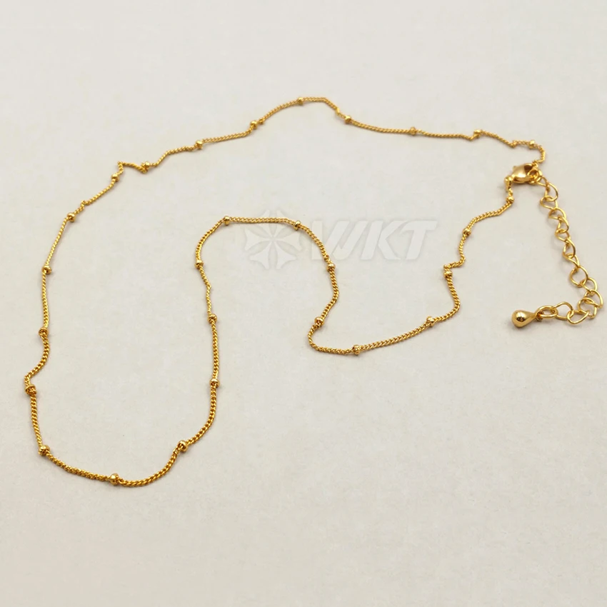 WT-N1062 WKT Wholesale New Arrival Brass Rosary For Necklace Jewelry Stellite Beads Chain Each Size Can Be Available | Украшения и