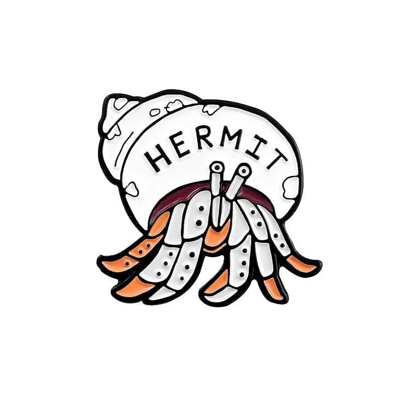 HERMIT Hermit строительный краб милый мультяшный ракушка значок модный костюм рюкзак