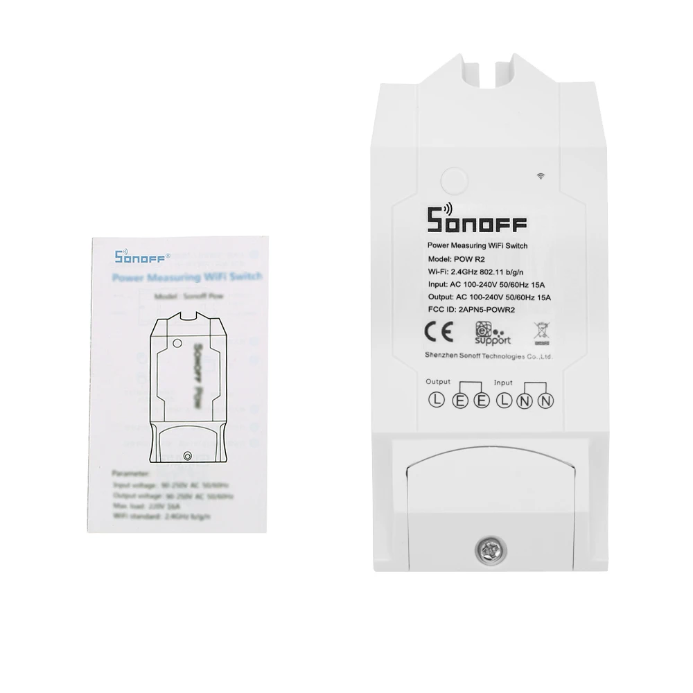 Sonoff Pow R2 ITEAD Smart Wifi Switch Wireless ON/Off Controller With Real Time Power Consumption Measurement Smart Home Device
Sonoff Pow R2 ITEAD Smart Wifi Switch Wireless ON/Off Controller With Real Time Power Consumption Measurement Smart Home Device