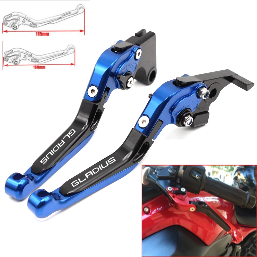 Motorcycle CNC Adjustable Foldable brake Clutch Levers for Suzuki SFV650 GLADIUS 2009 2010 2011-2014 2015 with Logo(GLADIUS)
Motorcycle CNC Adjustable Foldable brake Clutch Levers for Suzuki SFV650 GLADIUS 2009 2010 2011-2014 2015 with Logo(GLADIUS)