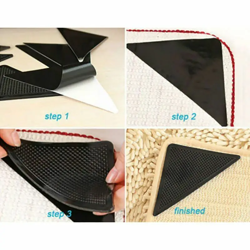 4Pcs/set Carpet Non-slip Mat Fixed Stickers Triangle Rubber Pu Household Carpet Anti-slip Mat Patch
4Pcs/set Carpet Non-slip Mat Fixed Stickers Triangle Rubber Pu Household Carpet Anti-slip Mat Patch